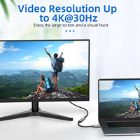 Vente en gros de câble adaptateur 4k30HZ plaqué or Displayport mâle vers HDMI femelle DP vers HDMI pour projecteur moniteur TV
