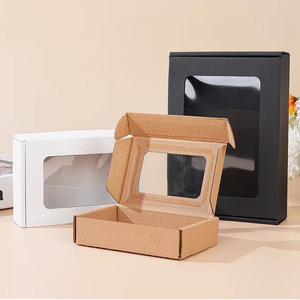 Caixas de Presente de Papel Kraft com Janela Transparente, Embalagem Ecológica Reciclável para Pequenos Presentes, Joias, Lembrancinhas de Festa - Product Image 4