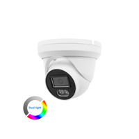 Cámara IP PoE de Torreta con IA de 8MP, CCTV para Exteriores, Seguridad Inteligente, Luz Dual IR y Color, Detección de Personas/Vehículos, Audio Unidireccional, Cumple con NDAA