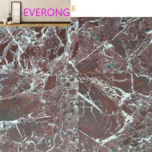 Mármol Natural Turco Rojo Rosso Levanto, Loseta de <span class=keywords><strong>Piedra</strong></span> Pulida Color Borgoña para Decoración de Interiores - Product Image 3