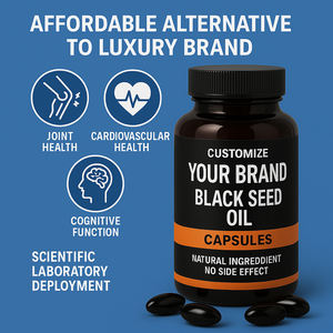 Kapsul minyak biji hitam OEM berfungsi untuk mendukung pelengkap makanan kesehatan kulit hati sehat Anda dengan Vitamin E Nigella Sativa - Product Image 2