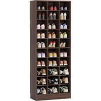 Armoire à chaussures en bois personnalisable avec 30 compartiments indépendants grand organisateur d'entrée de stockage pour le salon