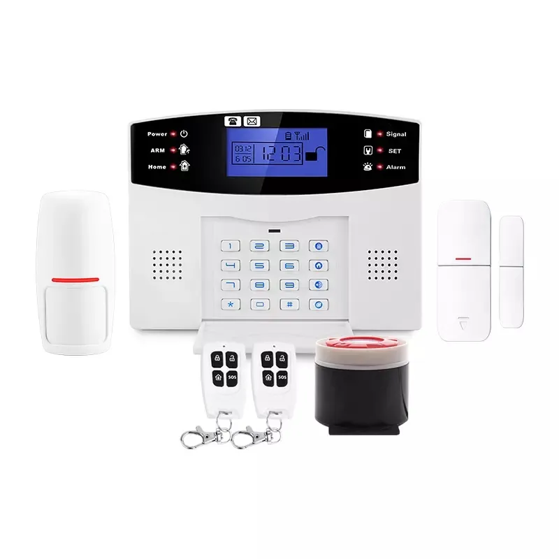Sistema de alarme inteligente sem fio tuya, sistema gsm antirroubo para segurança residencial