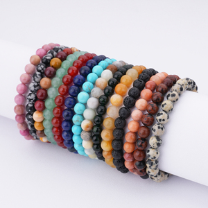 Juego <span class=keywords><strong>de</strong></span> Pulseras <span class=keywords><strong>de</strong></span> Piedras Naturales, <span class=keywords><strong>Bandas</strong></span> Elásticas <span class=keywords><strong>de</strong></span> Gemas Multicolores para Hombres y Mujeres, Joyería Curativa, Paquete al por Mayor - Product Image 1