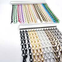 Rideau en chaîne d'aluminium décoratif, séparateur de pièce en maille métallique pour salon, chambre, hôtel, restaurant et bureau