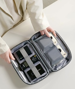 Recycled Materials Digital Storage <b>Bag</b> Functional Foldable Travel Data <b>Cable</b> Organizer for Electronics Accessories - Product Image 6