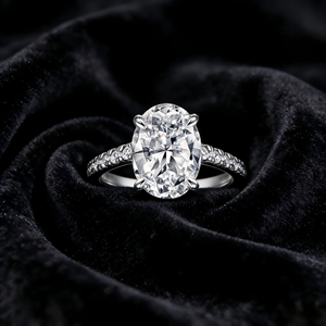 Bulk Customized Luxury Designer <b>Ice</b> Flower Cut Oval Shape 5A Cubic Zircon Women' s Promise Weeding Engagement <b>Rings</b> - Product Image 5