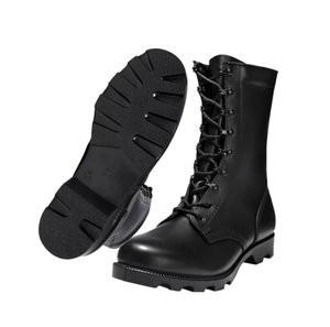 Botas largas de cuero DF0621, resistentes al barro, para hombre, de cuero genuino, para ceremonia, entrenamiento y uso diario. - Product Image 1