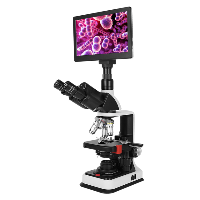 Laboratory Biology Digital Electronica Stereo Microscopios With LCD Screen Education Teaching Triocular Research Microscope