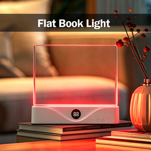 <b>LED</b> Flat Reading Book Light Rechargeable USB-C, Portable Bedside Lamp with Stepless Dimming, Eye Care Panel Light for <b>Bed</b> Travel - Product Image 4