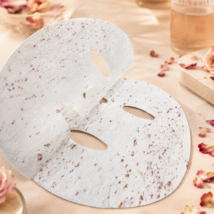 Maschera Viso Y129 con Petali di Rosa Liofilizzati Senza Acqua, Senza Additivi, in Tessuto Non Tessuto, Substrato Detox per la Pulizia della Pelle - Product Image 4