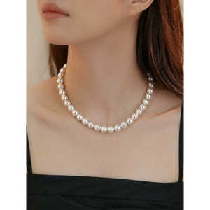 Collier de perles pour femme WENCHI, nouveau modèle populaire 2025, 10 mm, à superposer, avec chaîne de 40+5 cm - Product Image 4