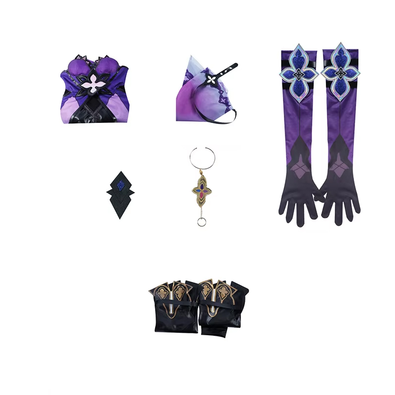 ชุดคอสตูมครบเซ็ตสีม่วง