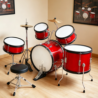 2025 Alat Musik Favorit Terlaris Berkualitas Tinggi Set Drum Akustik Anak Alat Musik Desain Unik Jazz 5-Piece Drum