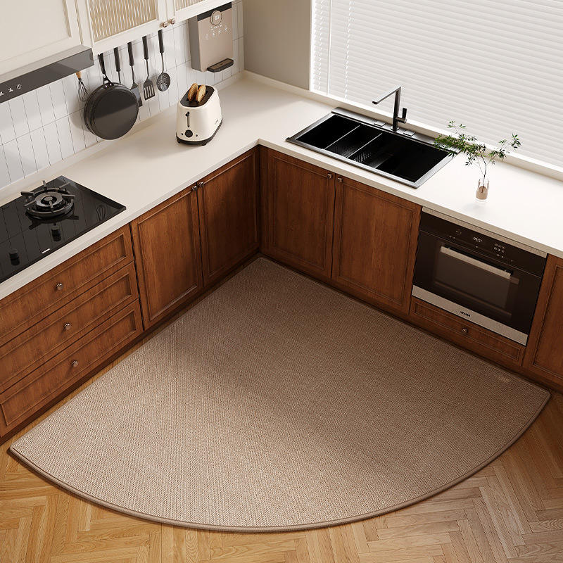 พื้นรองเท้ายางป่าน Sally - ดีไซน์ทันสมัย ลายพัดสีน้ำตาลแบบถัก