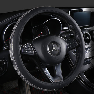 <span class=keywords><strong>Funda</strong></span> de <span class=keywords><strong>Volante</strong></span> de Coche con Cristales de Imitación Brillantes, Fundas de <span class=keywords><strong>Volante</strong></span> de Cuero PU, Accesorios para Automóviles, Estilo de Coche - Product Image 5