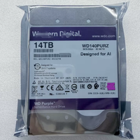 WD140PURZ Disco Duro Mecánico SATA de 14 TB y 7200 RPM, Funcionamiento Continuo 7x24 para NVR, Servidor N.AS, Almacenamiento RAID de Escritorio