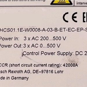 IndraDrive Cs 8A ไดรฟ์แกนเดี่ยวขนาดกะทัดรัด รุ่นใหม่เอี่ยม 100% ของแท้ HCS01.1E W0008 A 03 B ET EC EP S4 NN FW - Product Image 2