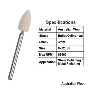 Kit de polissage en laine de forme mixte, laine australienne en vrac pour <span class=keywords><strong>Dremel</strong></span>, abrasif industriel rotatif, vente en gros - Product Image 1