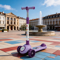 Trottinette pour tout-petits Canton Fair 2026, design pliable, trois roues, corps en plastique, hauteur réglable, trottinette légère pour enfants