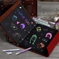 Ohuhu 10 couleurs (lot de 20) Stylos à encre gel Or Argent Blanc Ensemble de stylos à encre gel pour artistes Marqueurs Crayons de couleur Peintures à l'aquarelle