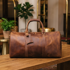 Sac de Voyage Bandoulière en Cuir Personnalisé avec Logo, Grande Capacité, Doublure PVC, pour Hommes et Femmes - Vente en Gros Usine, Haute Qualité - Product Image 2