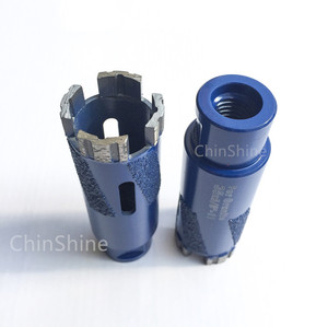 Trung Quốc Nhà sản xuất bạc Hàn 38 Mét lõi Bit khoan Turbo phân khúc khô Kim Cương lõi khoan bit cho đá granit đá cẩm thạch - Product Image 1