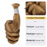 Cheveux vietnamiens naturels 100% Remy, vague naturelle, blond platine, extensions de tresses complètes, 16 pouces, cheveux humains vierges