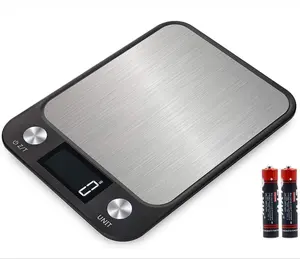 Portable 5kg Stainless Steel Kitchen Scale Multifunction Household Digital Food Weight With Nutrition Battery Powered