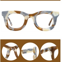 Monture de lunettes de vue élégante en acétate écaille de tortue, forme carrée, pour verres correcteurs