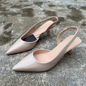 Sandalias de <span class=keywords><strong>tacón</strong></span> fino de 6 cm con punta cerrada, sexy, de una sola tira, sin cordones, <span class=keywords><strong>tacón</strong></span> gatito, ideales para el verano, para combinar con faldas, de corte bajo. - Product Image 3