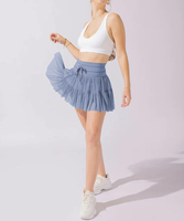 Nouvelle jupe-short plissée Y2K en maille à volants pour femme, taille haute, superposée, avec cordon de serrage, idéale pour le sport et le yoga