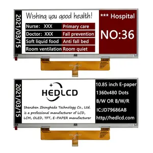 Manufacturer sale 10.85" 1360*480 E-paper E-ink display panel with black&white&red COG low-power JD79686 for Electronic signage