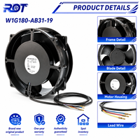 Ventilador de Refrigeración Compacto EC W1G180-AB31-19, Rendimiento de Refrigeración Industrial Duradero, Refrigeración para Gabinetes de Servidores, Circulación de Aire Confiable