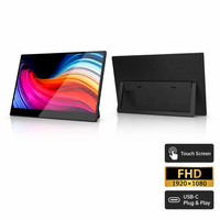 Monitor Touch Ultra-Portatile da 13.3" FHD IPS USB-C 60Hz con Touch a 10 Punti, Supporto Integrato e Altoparlanti per Viaggi d'Affari - Produzione OEM
