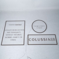 Prix par projet, logo mural rétroéclairé par LED en acrylique et acier inoxydable, enseigne commerciale pour entreprises, hôpitaux, utilisation en extérieur, étanche IP65