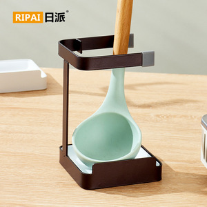 Ripai <b>Kitchen</b> <b>Storage</b> Rack Square Multi-functional Chopstick Spoon Pot Lid Holder With Stand Countertop Draining Rack - Product Image 4