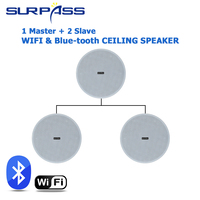 Système de haut-parleurs de plafond actifs WiFi WE638 6 pouces, 3x40W, 4 pièces/ensemble, haut-parleur de musique d'ambiance multi-zones