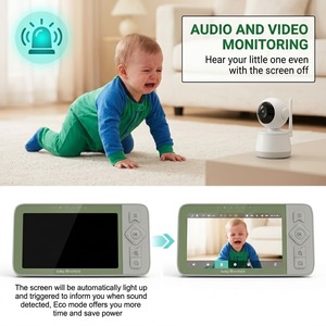 Monitor para Bebés KT624T de Doble Banda 2.4G 5G WiFi con Aplicación Tuya, Pantalla de 5.5" 720P, Cámara PTZ, Conversación Bidireccional, Visión Nocturna Automática, Modo VOX - Product Image 3