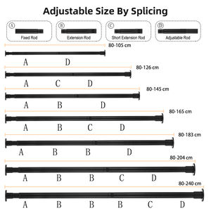 CF CF armoires murales porte-vêtements <span class=keywords><strong>barre</strong></span> pivotante Joint ressort Tension salle de bain en acier inoxydable douche tringle à <span class=keywords><strong>rideau</strong></span> réglable - Product Image 6