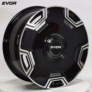Jantes en aluminium forgé noir usiné EVOR avec capuchon flottant RR pour Rolls-Royce Ghost 2015, couleurs personnalisées - Product Image 4