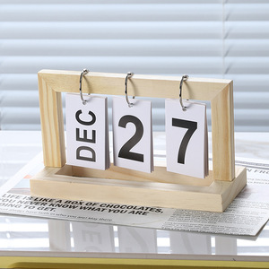 Calendrier de bureau perpétuel en bois Mystic Arts pour la décoration de la maison ou du bureau, idéal comme cadeau - Product Image 2