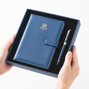 Custom Luxury <strong>A5</strong> Business <strong>Notebook</strong> PU Leather <strong>Notebook</strong> and Pen Gift Set - Product Image 4