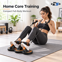 Appareil Abdominal Pliable et Réglable pour la Maison, Planche de Push-up en Matériau ABS/TPR pour Entraînement Combiné Détachable Abdomen et Poitrine