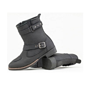 Personnalisation de la mode Moto-Aventure Dames Chaussures de course de moto en cuir imperméables à séchage rapide sur mesure - Product Image 1