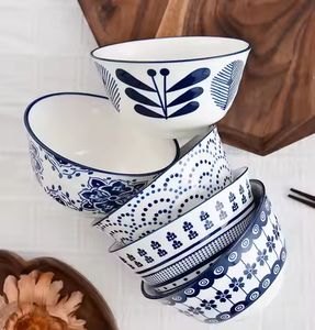 Japanse Stijl 4.5 Inch Handgeschilderde Kom Cadeau Set Onderglazuur Huishoudelijke Rijstkom Keramisch Servies - Product Image 4