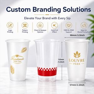 Vasos Desechables de Plástico PP para Catering en Cruceros, 16oz, Venta al Por Mayor, Logotipo Personalizado, Apilables, para Comida a Bordo y para Llevar, Guangdong - Product Image 4