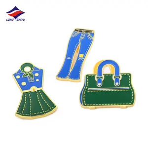 Longzhiyu Professional Custom Clothes Badges Mini Metal Crafts Soft Enamel Lapel Magnetic Pins for Clothes