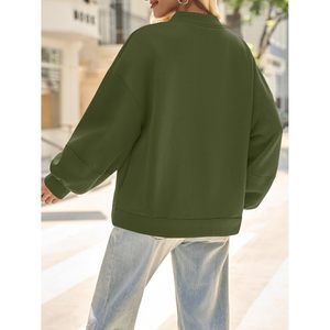 Chaqueta Bomber Personalizada para Mujer con Cierre, Manga Farol, Estilo Casual Oversize, Atuendos de Otoño 2025 - Product Image 6