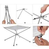 Foyers d'extérieur Support de feu de camp pliant d'extérieur Brûleur de feu en acier inoxydable Support pratique Support de filet de camping pour barbecue